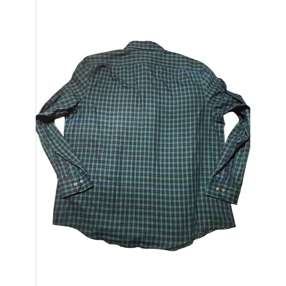 George Men’s XL Green Plaid Long Sleeve Button Up Shirt Casual Flannel Look - Picture 4 of 7